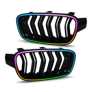 Nuova Griglia Frontale RGB LED (ABS+LEDs 12V) per <span class=keywords><strong>Serie</strong></span> 3 (F30/F35) 2013-2018 - Accessorio Auto Ecologico per Retrofit - Product Image 1