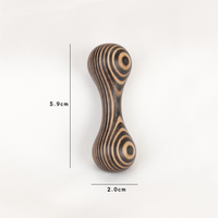 Haltère de doigt en bois de zèbre massif, petit modèle, portable, pour l'exercice quotidien et la musculation des articulations et des poignées