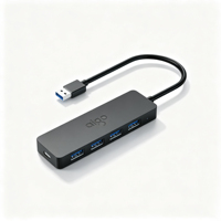 Hub USB 3.0 haute vitesse 5 Gbps, répartiteur USB 4 ports avec port d'alimentation Type-C pour ordinateur portable, pour connecter les clés USB et les périphériques d'entrée