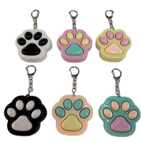 Porte-clés créatif en forme de patte de chat de dessin animé, en plastique, avec design imprimé UV, pour voitures, sacs et sacs à main