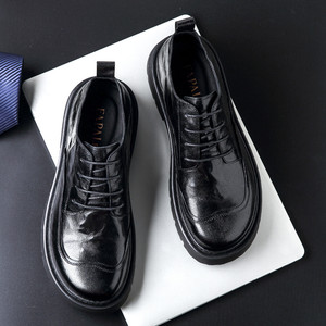 Chaussures Derby en cuir noir pour homme FAPALEC, à lacets, pour le bureau, style formel, toutes saisons - Product Image 4