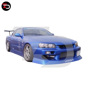 ชุดแต่งรอบคันแบบ URAS Type 4 สำหรับ <span class=keywords><strong>Skyline</strong></span> <span class=keywords><strong>R34</strong></span> GTT 2 ประตู <span class=keywords><strong>ราคา</strong></span>โรงงาน ประกอบด้วยกันชนหน้า กันชนหลัง และสเกิร์ตข้าง - Product Image 5