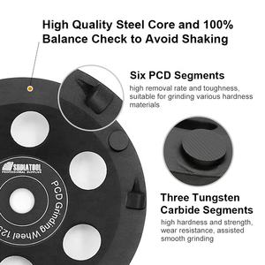 Disque <span class=keywords><strong>de</strong></span> meulage en diamant polycristallin PCD <span class=keywords><strong>de</strong></span> 4,5/5/7 pouces pour <span class=keywords><strong>l</strong></span>'élimination <span class=keywords><strong>de</strong></span> la colle et <span class=keywords><strong>du</strong></span> revêtement époxy avec bride M14/5/8''-11 - Product Image 6