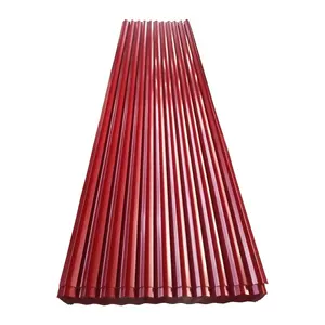 rot aluminisiertes zinkblech tata stahl dachblech preis 0,4 mm farbe beschichtet lange spannweite aluminium metall bedachung stahlblech