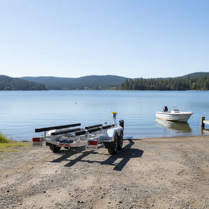 Remolque <span class=keywords><strong>de</strong></span> <span class=keywords><strong>Transporte</strong></span> <span class=keywords><strong>por</strong></span> <span class=keywords><strong>Carretera</strong></span> <span class=keywords><strong>de</strong></span> Aluminio <span class=keywords><strong>de</strong></span> 8595 mm, Transportador <span class=keywords><strong>de</strong></span> Embarcaciones Marítimas <span class=keywords><strong>de</strong></span> Alta Calidad para Uso Personal y Comercial - Product Image 1