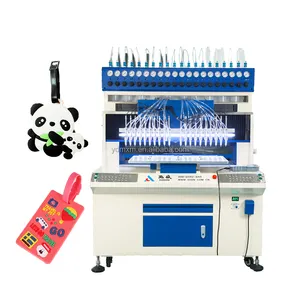 Factory soft PVC shoe decoration luggage tag automatic drip glue machine PVC rubber label making machine