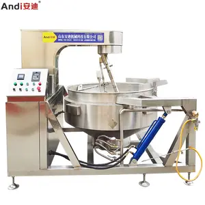 Suote Mill Supply Stainless Steel Steam Gas Type Jam Cooking Jacketed Kettle Planetary Stirring Frying Pan With Agitator