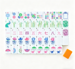 <span class=keywords><strong>Mahjong</strong></span> américain en acrylique vert pomme, finition haut de gamme polie à la main, rangement en cristal, jeu de cartes, cadeau fabriqué en Chine - Product Image 2