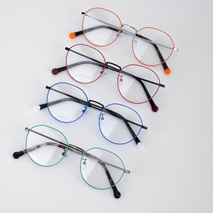 กรอบแว่นตา Moohe สีไทเทเนียมแท้ ทรงกลม สำหรับผู้ชาย สายตาสั้น กรอบแว่นสายตาสำหรับผู้หญิง แว่นกันแดดพรีเมียม - Product Image 5