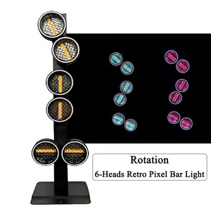 FEIYUEYUE <span class=keywords><strong>DMX</strong></span> Rotating 6x40W COB Retro Light with RGB LED Pixel Ring <span class=keywords><strong>3</strong></span>-Pin <span class=keywords><strong>DMX</strong></span> Interface IP33 Rated for Stage Theater Events - Product Image 1