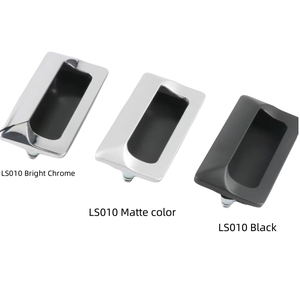 LS010 Furniture Handle Durable Zinc Alloy Material LS122 Suitable for Drawer Hidden <strong>Door</strong> Cabinet <strong>Black</strong> Pull Handle <strong>Door</strong> Locks - Product Image 3