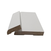 JLD Rodapié de MDF de Pino Blanco Imprimado, Moderno, Impermeable, para Interiores, Moldura de Zócalo, Marco de Puerta, Duradero, Ecológico, para Uso en Hoteles