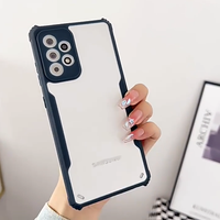 Étui de téléphone transparent en acrylique TPU silicone avec protection de l'objectif de l'appareil photo pour Infinix Smart8