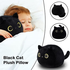 Giocattoli di Peluche a Forma di Gatto Nero all'Ingrosso, Morbidi e Carini, Regalo per Bambini, Decorazione per la Casa, Bambole di Peluche, Cuscini Decorativi - Product Image 6