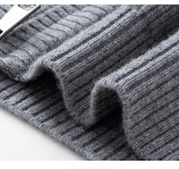 Pull en laine 100% pour homme, col montant, tricoté, chaud et épais, avec fermeture éclair en fourrure, pour l'automne et l'hiver