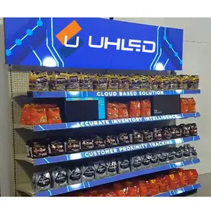 Estante pantalla LED tira de productos estante pantalla estantes a todo color pantalla LED publicidad pantalla para supermercado tienda minorista