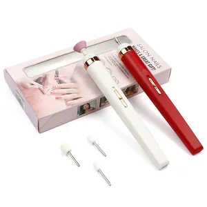 Perceuse électrique Portable à ongles w, Kit avec mèches de diamant, brosse, mini perceuse à ongles