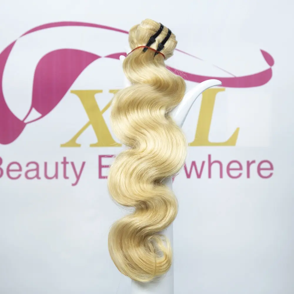 XBL US Warehouse Mink Brazilian Hair Raw Virgin Cuticle Aligned Hair 613 Blonde Body Wave Human Hair Weaving Bundles Vendor