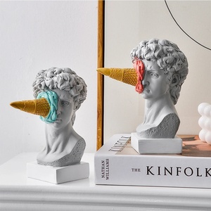 Moderno ufficio nordico libreria decorazione decorazione decorativa decorazione per la casa scultura statua <span class=keywords><strong>David</strong></span> gelato per la decorazione di arte del Desktop - Product Image 2