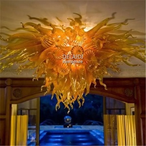 Chihuly phong cách Chandelier pendant Lights White & màu đen tay thổi thủy tinh Đèn LED Đèn phòng khách trang trí chiếu sáng - Product Image 5