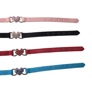 Collar para Mascotas con Corazón de Diamantes de Imitación y Campana, Ajustable, para Cachorros, Gatitos, Perros Pequeños y Gatos, Accesorios para Mascotas - Product Image 4