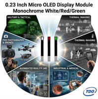 Écran Micro OLED de 0,23 pouce, 3255 PPI, 90 Hz, monochrome, pour vision nocturne, point rouge, lunettes intelligentes à guide d'ondes AR
