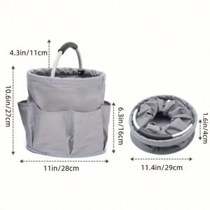Multi-Pocket Oxford <b>Canvas</b> Storage Bag Foldable with Handle Picnic Large Capacity Multifunction Toolkit for Garden Tools - Product Image 6