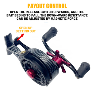 Carrete de Pesca con Eje Alto y Descenso Lento Micro-Magnético, Especial <span class=keywords><strong>para</strong></span> Cañas de Pesca en Hielo y Balsas - Product Image 4