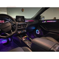 Luz Ambiental LED para Ford Focus, Lámpara de Atmósfera, Iluminación Interior del Coche, Panel de Moldura de Puerta, Anillo Luminoso para el Volante