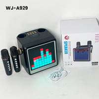 Speaker Bluetooth KTV Genggam Isi Ulang OEM dengan 2 Mikrofon Nirkabel, Daya Tahan Baterai Lama, RGB untuk Bernyanyi Anak
