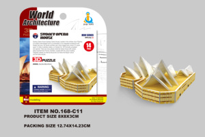HTL - Rompecabezas de Papel 3D en Miniatura, Maqueta de Arquitectura de Lugares Emblemáticos del Mundo, Juguete Educativo de Ensamblaje para Niños, Regalo Promocional - Product Image 6