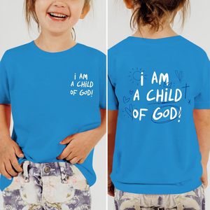 Camiseta FOXA I Am A Child Of God para niños y niñas, camiseta gráfica de algodón religiosa cristiana, Top de verano, corte Regular Unisex - Product Image 5