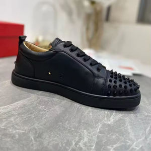 2025 Chất Lượng Cao Retro Giày Xu Hướng Thời Trang Màu Đỏ Đáy Người Đàn Ông Màu Đen Sneakers Da Chính Hãng Thiết Kế Sang Trọng Giày Đi Bộ Giản Dị - Product Image 3