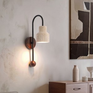 Lámpara de pared de piedra Huangdong minimalista moderna, control de interruptor Led E27 para dormitorio, sala de estar, pasillo, escalera - Product Image 3