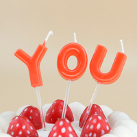Romantische I LOVE YOU Kerzen-Set Bunte Alphabet- & Herzförmige Tortenkerzen für Jubiläum Valentinstag & Heiratsantrag Party