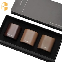 Großhandel benutzer definierte quadratische Form matt weiß schwarz ätherisches Öl Soja Wachs Duft kerzen Set mit Geschenk box für Weihnachten
