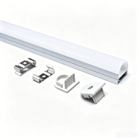 Profilé en aluminium extrudé pour bande LED, éclairage mural intérieur durable, profilé en aluminium pour LED