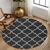Tapis d'intérieur noir en fausse fourrure de cachemire, 1,5 m, lavable, antidérapant, motif étoile de mer et rayures corail, à poils ras, pour salon
