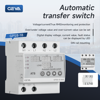 Commutateurs de transfert automatique (ATS) sur rail DIN GEYA GPS8-18, 45~65Hz AC220V/110V 63A/80A, pour onduleur solaire