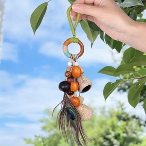 Wholesale Ethnic Handicraft Hanging Charms Braided Rope <b>Wind</b> <b>Chime</b> Natural Fruit Shell Pendant For Tourist Souvenir - Product Image 6