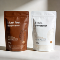 Vente en gros d'usine 25KG en vrac Extrait de fruit du moine biologique Erythritol / Extrait de stévia Mélange d'érithritol Édulcorant en poudre