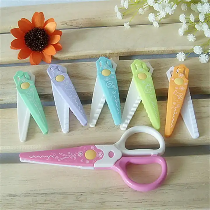 Deli 1pcs Scissors Kawaii Rabbit DIY HandCraft Scrapbook Scissors for kids  safe Paper Cutting Utility Knife School Supplie