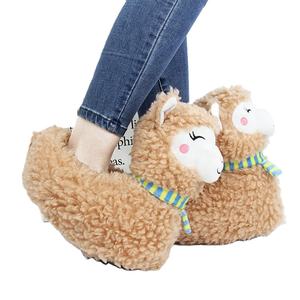Pantoufles d'hiver pour femmes, chaussures hautes en fourrure d'intérieur, pour dormir, élégantes, pour noël - Product Image 2