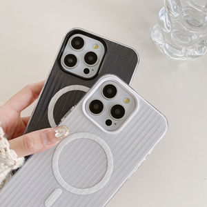 Coque de téléphone portable en TPU mince, sans fil, antichoc, anti-traces de doigts, couleur macaron, 2 en 1, pour 13 14 15 16 Pro Max - Product Image 4