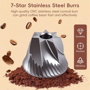 40 Levels Adjusted Pour Over Travelling Classic Glass <b>Coffee</b> Mill Hand Crank Portable Manual <b>Coffee</b> <b>Grinder</b> with Glass Base - Product Image 2