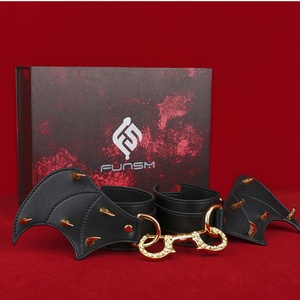 Hot-Selling <b>Sexy</b> Bondage Gear Gothic Studded Leather Handcuff & Ankle Cuff <b>Set</b> Adjustable BDSM Restraints for Couples - Product Image 6