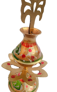 Handcrafted Brass Surmedani Traditional Kohl <b>Container</b> Antique Surma Dani Decorative Brass Storage Pot for Home Decor - Product Image 3