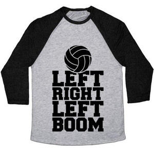Maglietta da baseball unisex Tri-Blend Left, Right, Left, Boom - Product Image 3
