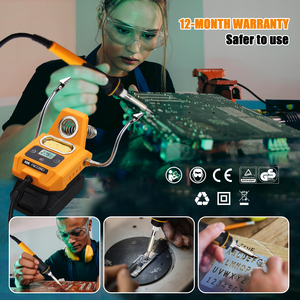 Station de soudage numérique à température réglable <span class=keywords><strong>avec</strong></span> <span class=keywords><strong>batterie</strong></span> <span class=keywords><strong>rechargeable</strong></span>, écran LCD et 2 outils auxiliaires - Product Image 5