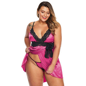 <span class=keywords><strong>Nuisette</strong></span> sans manches en dentelle à col en v pour femme, robe de nuit Sexy, <span class=keywords><strong>grande</strong></span> <span class=keywords><strong>taille</strong></span>, vêtements de nuit, nouvelle collection - Product Image 6